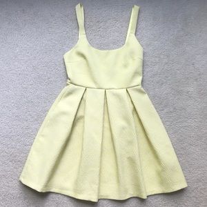 Zara Trafaluc TRF Yellow Mini Skater Dress Sz M